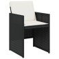 vidaXL Set de muebles jardín 5 pzas con cojines ratán sintético negro vidaXL Set de muebles jardín 5 pzas con cojines ratán sintético negro