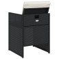 vidaXL Set de muebles jardín 5 pzas con cojines ratán sintético negro vidaXL Set de muebles jardín 5 pzas con cojines ratán sintético negro