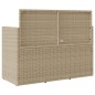 vidaXL Banco de jardín con cojines ratán sintético beige vidaXL Banco de jardín con cojines ratán sintético beige