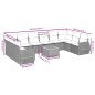 vidaXL Set de sofás de jardín 11pzas con cojines ratán sintético beige vidaXL Set de sofás de jardín 11pzas con cojines ratán sintético beige
