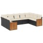 vidaXL Set de sofás de jardín 8 piezas y cojines ratán sintético negro vidaXL Set de sofás de jardín 8 piezas y cojines ratán sintético negro