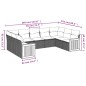 vidaXL Set de sofás de jardín 8 piezas y cojines ratán sintético negro vidaXL Set de sofás de jardín 8 piezas y cojines ratán sintético negro
