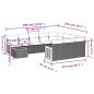 vidaXL Set de sofás de jardín 11 pzas y cojines ratán sintético negro vidaXL Set de sofás de jardín 11 pzas y cojines ratán sintético negro
