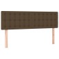 vidaXL Cama box spring colchón luces LED tela marrón oscuro 140x190 cm vidaXL Cama box spring colchón luces LED tela marrón oscuro 140x190 cm