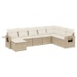 vidaXL Juego de sofás de jardín con cojines beige 8 pzas ratán PE vidaXL Juego de sofás de jardín con cojines beige 8 pzas ratán PE