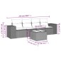 vidaXL Set de muebles de jardín 5 pzas y cojines ratán sintético negro