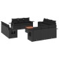 vidaXL Set de sofás de jardín y cojines 13 pzas ratán sintético negro vidaXL Set de sofás de jardín y cojines 13 pzas ratán sintético negro