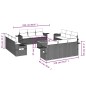 vidaXL Set de sofás de jardín y cojines 13 pzas ratán sintético negro vidaXL Set de sofás de jardín y cojines 13 pzas ratán sintético negro