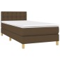 vidaXL Cama box spring con colchón LED tela marrón oscuro 80x200 cm vidaXL Cama box spring con colchón LED tela marrón oscuro 80x200 cm