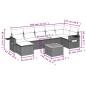 vidaXL Set de sofás de jardín 8 piezas y cojines ratán sintético negro vidaXL Set de sofás de jardín 8 piezas y cojines ratán sintético negro