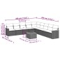 vidaXL Set de sofás de jardín 10 pzas con cojines ratán sintético gris vidaXL Set de sofás de jardín 10 pzas con cojines ratán sintético gris