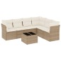 vidaXL Set sofás de jardín 7 piezas y cojines ratán sintético beige vidaXL Set sofás de jardín 7 piezas y cojines ratán sintético beige