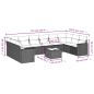 vidaXL Set de sofás de jardín 11 pzas y cojines ratán sintético gris vidaXL Set de sofás de jardín 11 pzas y cojines ratán sintético gris