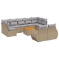 vidaXL Juego de sofás jardín con cojines beige 10 pzas ratán sintético vidaXL Juego de sofás jardín con cojines beige 10 pzas ratán sintético