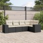 vidaXL Set de muebles de jardín 5 pzas y cojines ratán sintético negro vidaXL Set de muebles de jardín 5 pzas y cojines ratán sintético negro