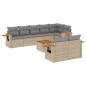 vidaXL Set de sofás de jardín 9 pzas con cojines ratán sintético beige vidaXL Set de sofás de jardín 9 pzas con cojines ratán sintético beige