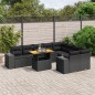 vidaXL Set de sofás de jardín 10 pzas cojines ratán sintético negro vidaXL Set de sofás de jardín 10 pzas cojines ratán sintético negro