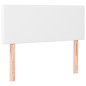 vidaXL Cama box spring y colchón LED cuero sintético blanco 80x200 cm