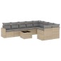 vidaXL Juego de sofás jardín con cojines beige 10 pzas ratán sintético vidaXL Juego de sofás jardín con cojines beige 10 pzas ratán sintético