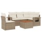 vidaXL Juego de sofás jardín con cojines 6 pzas ratán sintético beige vidaXL Juego de sofás jardín con cojines 6 pzas ratán sintético beige