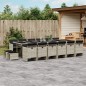 vidaXL Set comedor jardín y cojines 17 pzas ratán sintético gris claro vidaXL Set comedor jardín y cojines 17 pzas ratán sintético gris claro