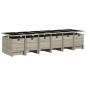 vidaXL Set comedor jardín y cojines 17 pzas ratán sintético gris claro vidaXL Set comedor jardín y cojines 17 pzas ratán sintético gris claro