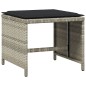 vidaXL Set comedor jardín y cojines 17 pzas ratán sintético gris claro vidaXL Set comedor jardín y cojines 17 pzas ratán sintético gris claro
