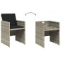 vidaXL Set comedor jardín y cojines 17 pzas ratán sintético gris claro vidaXL Set comedor jardín y cojines 17 pzas ratán sintético gris claro