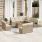 vidaXL Set de sofás de jardín 12 pzas y cojines ratán sintético marrón vidaXL Set de sofás de jardín 12 pzas y cojines ratán sintético marrón