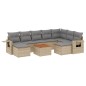vidaXL Juego de sofás jardín con cojines beige 10 pzas ratán sintético vidaXL Juego de sofás jardín con cojines beige 10 pzas ratán sintético