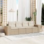 vidaXL Juego de sofás jardín con cojines 4 pzas ratán sintético beige vidaXL Juego de sofás jardín con cojines 4 pzas ratán sintético beige