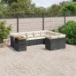 vidaXL Set de sofás de jardín 10 pzas cojines ratán sintético negro vidaXL Set de sofás de jardín 10 pzas cojines ratán sintético negro