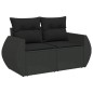 vidaXL Set de comedor de jardín 7 pzas y cojines ratán sintético negro vidaXL Set de comedor de jardín 7 pzas y cojines ratán sintético negro
