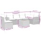 vidaXL Set de comedor de jardín 7 pzas y cojines ratán sintético negro vidaXL Set de comedor de jardín 7 pzas y cojines ratán sintético negro