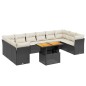 vidaXL Set de sofás de jardín 11 pzas y cojines ratán sintético negro vidaXL Set de sofás de jardín 11 pzas y cojines ratán sintético negro