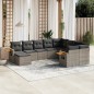 vidaXL Set de sofás de jardín 10 pzas con cojines ratán sintético gris vidaXL Set de sofás de jardín 10 pzas con cojines ratán sintético gris