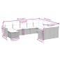 vidaXL Set de sofás de jardín 10 pzas con cojines ratán sintético gris vidaXL Set de sofás de jardín 10 pzas con cojines ratán sintético gris