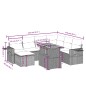 vidaXL Set de sofás de jardín 8 piezas y cojines ratán sintético negro vidaXL Set de sofás de jardín 8 piezas y cojines ratán sintético negro