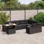 vidaXL Set de sofás de jardín 10 pzas cojines ratán sintético negro vidaXL Set de sofás de jardín 10 pzas cojines ratán sintético negro