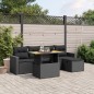 vidaXL Set de sofás de jardín 6 piezas y cojines ratán sintético negro vidaXL Set de sofás de jardín 6 piezas y cojines ratán sintético negro