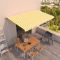 vidaXL Toldo retráctil automático amarillo y blanco 500x350 cm vidaXL Toldo retráctil automático amarillo y blanco 500x350 cm