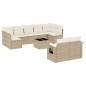 vidaXL Juego de sofás jardín con cojines beige 10 pzas ratán sintético vidaXL Juego de sofás jardín con cojines beige 10 pzas ratán sintético