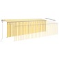 vidaXL Toldo automático retráctil con persiana 5x3 m amarillo y blanco vidaXL Toldo automático retráctil con persiana 5x3 m amarillo y blanco