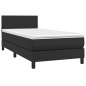 vidaXL Cama box spring colchón y LED cuero sintético negro 100x200 cm vidaXL Cama box spring colchón y LED cuero sintético negro 100x200 cm