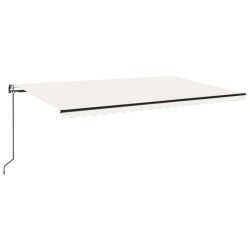 vidaXL Toldo retráctil automático crema 500x300 cm