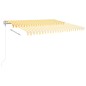 vidaXL Toldo retráctil automático amarillo y blanco 400x350 cm