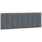 vidaXL Cabecero de cama acolchado terciopelo gris oscuro 140 cm vidaXL Cabecero de cama acolchado terciopelo gris oscuro 140 cm