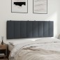 vidaXL Cabecero de cama acolchado terciopelo gris oscuro 140 cm vidaXL Cabecero de cama acolchado terciopelo gris oscuro 140 cm