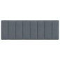 vidaXL Cabecero de cama acolchado terciopelo gris oscuro 140 cm vidaXL Cabecero de cama acolchado terciopelo gris oscuro 140 cm