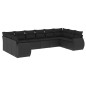 vidaXL Set de sofás de jardín 10 pzas cojines ratán sintético negro vidaXL Set de sofás de jardín 10 pzas cojines ratán sintético negro